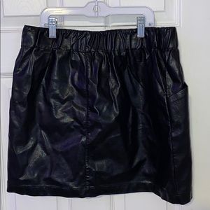 Black leather skirt